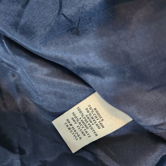 Eliza J Lace Fit and Flare Navy Blue Cocktail Dress. Pockets. Size 4P. - Picture 9 of 15